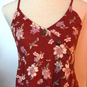 AE Button Down Surplice Babydoll Top